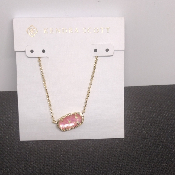 Kendra Scott Gold Necklace with Pink Gemstone - Picture 5 of 11